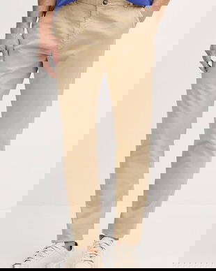 Trussardi pantaloni carrot bărbați din bumbac cu elastan