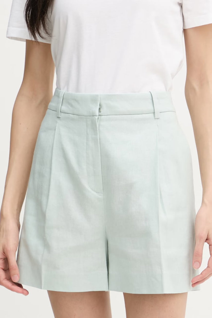 Calvin Klein Jeans pantaloni scurți de damă cu amestec de in