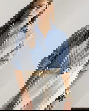 Lauren Ralph Lauren cămașă de damă din bumbac