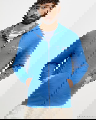 Tommy Hilfiger hanorac cu fermoar și glugă pentru bărbați, din bumbac