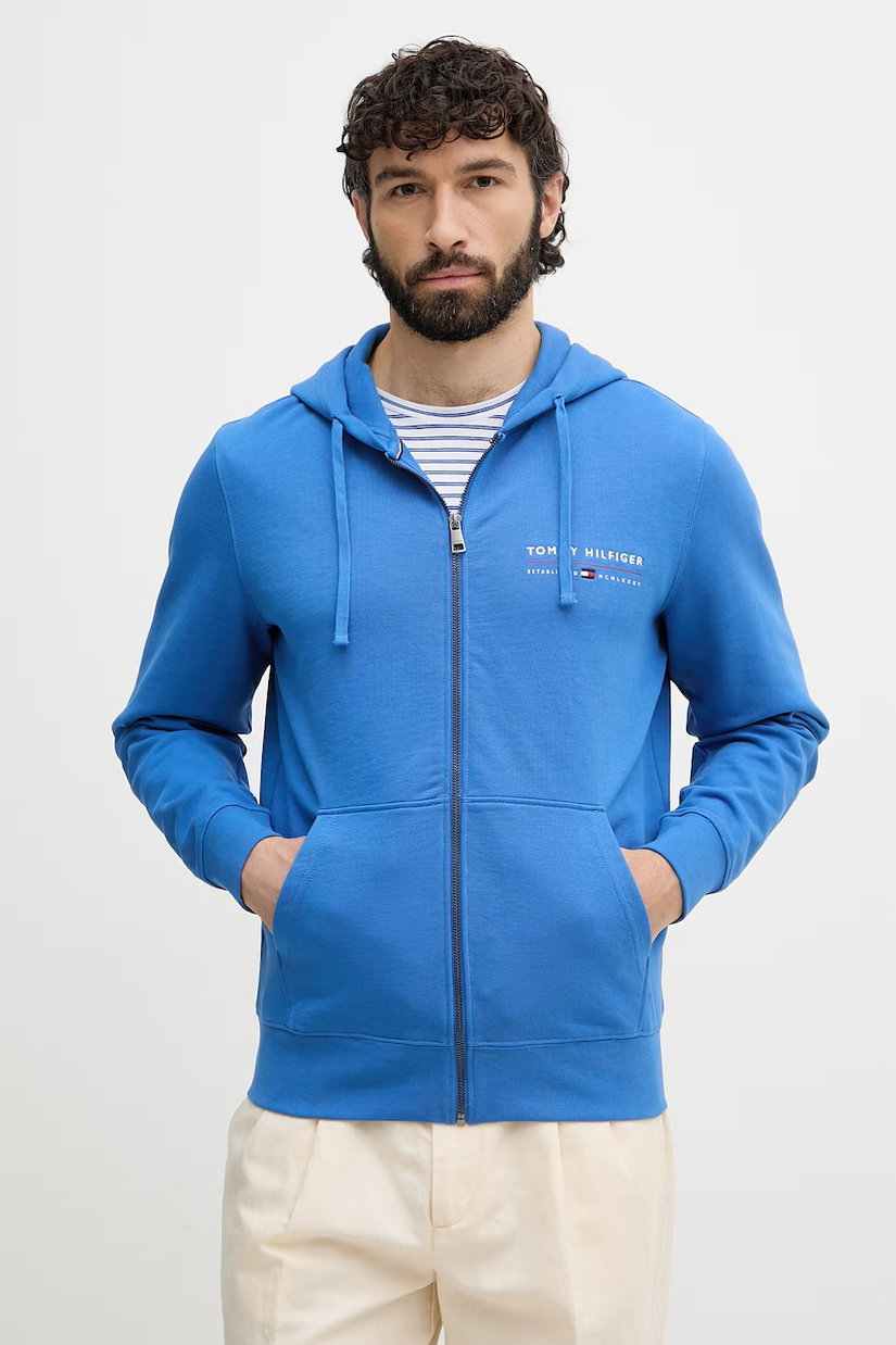 Tommy Hilfiger hanorac cu fermoar și glugă pentru bărbați, din bumbac