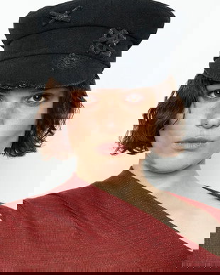 Căciulă pentru femei Ruslan Baginskiy Distressed Denim Baker Boy Cap