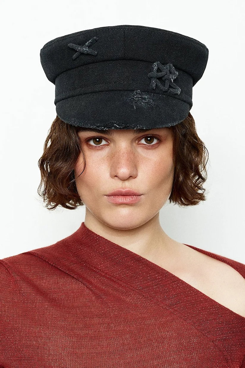 Căciulă pentru femei Ruslan Baginskiy Distressed Denim Baker Boy Cap