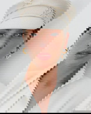 RUSLAN BAGINSKIY căciulă pentru femei, din bumbac Baker Boy Cap