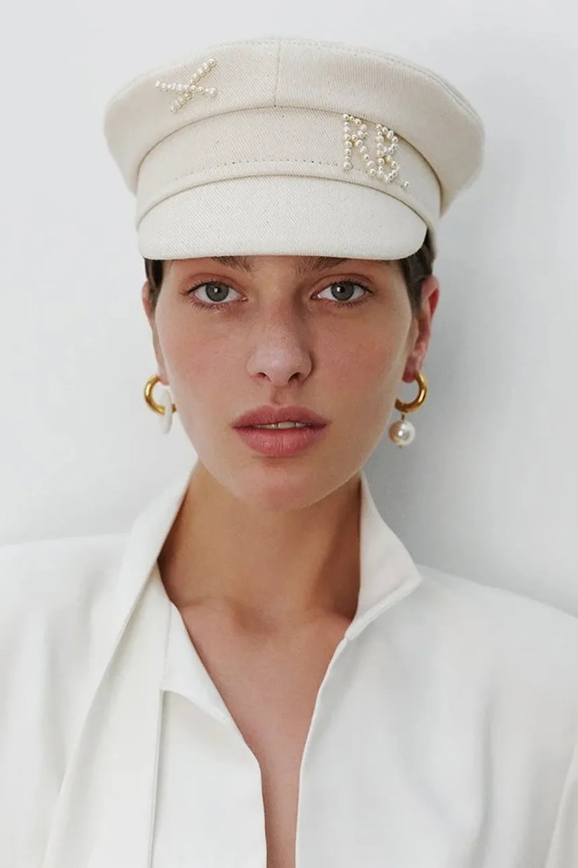 RUSLAN BAGINSKIY căciulă pentru femei, din bumbac Baker Boy Cap