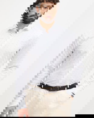 BOSS cămașă bumbac cu elastan HANK