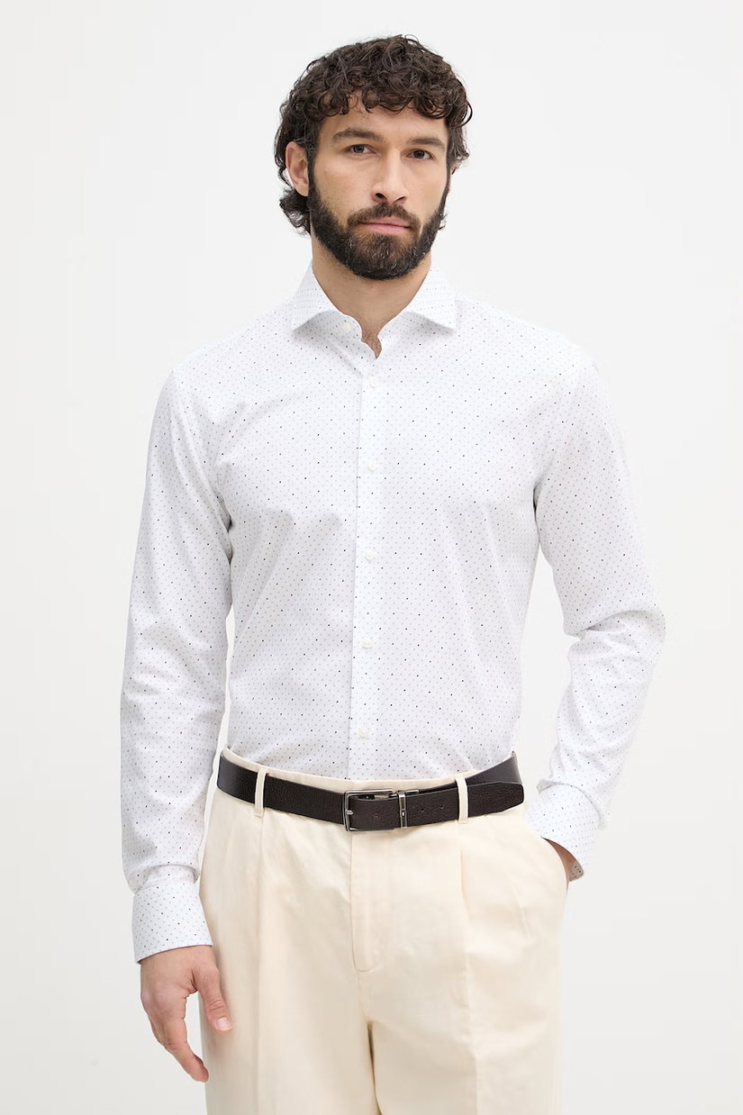 BOSS cămașă bumbac cu elastan HANK