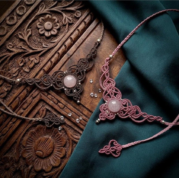 Colier Medieval Princess Micromacrame Cuart
