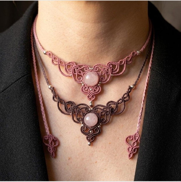 Colier Medieval Princess Micromacrame Cuart