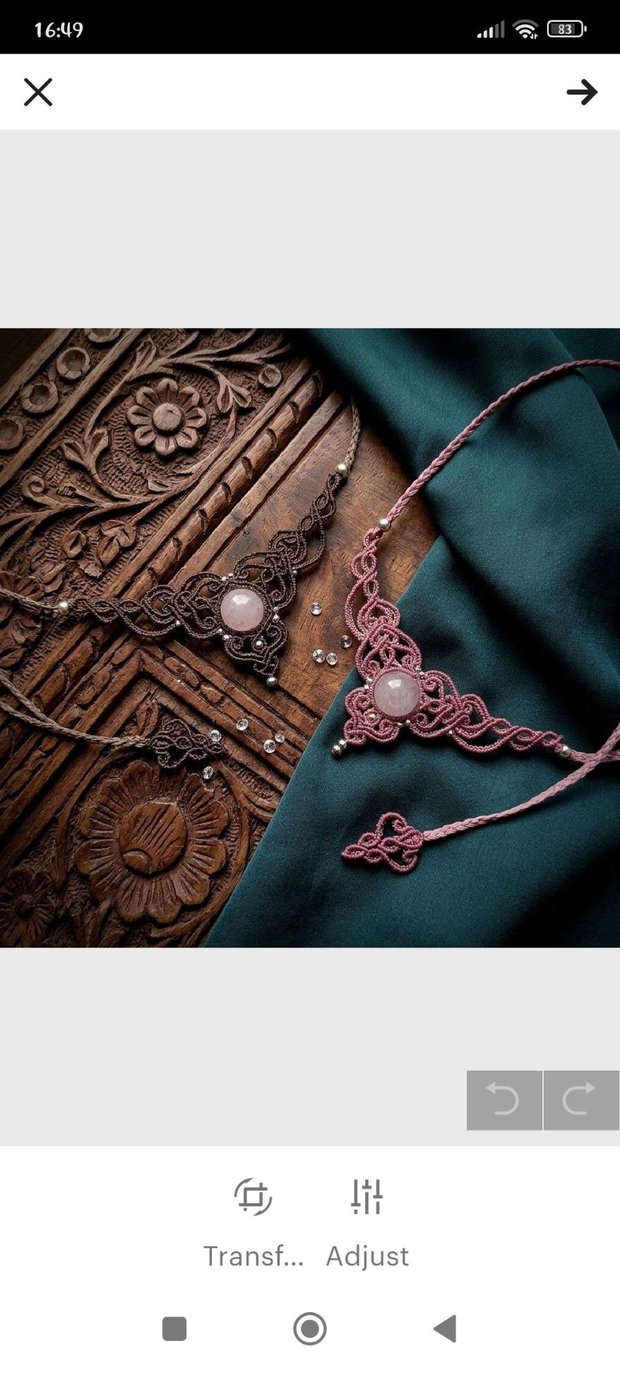 Colier Medieval Princess Micromacrame Cuart