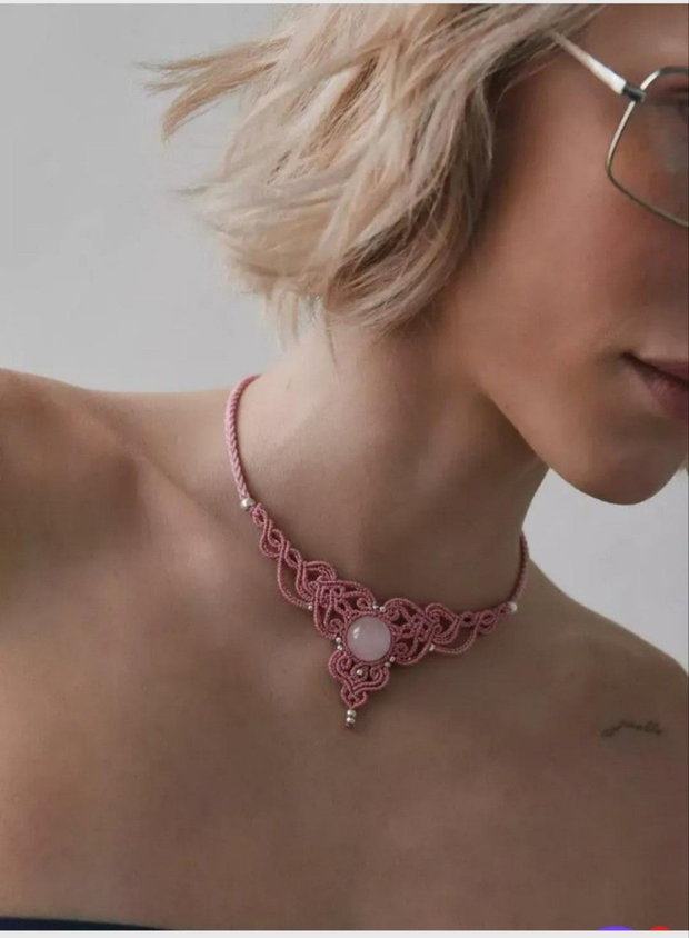 Colier Medieval Princess Micromacrame Cuart