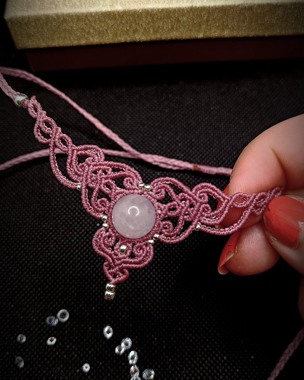 Colier Medieval Princess Micromacrame Cuart