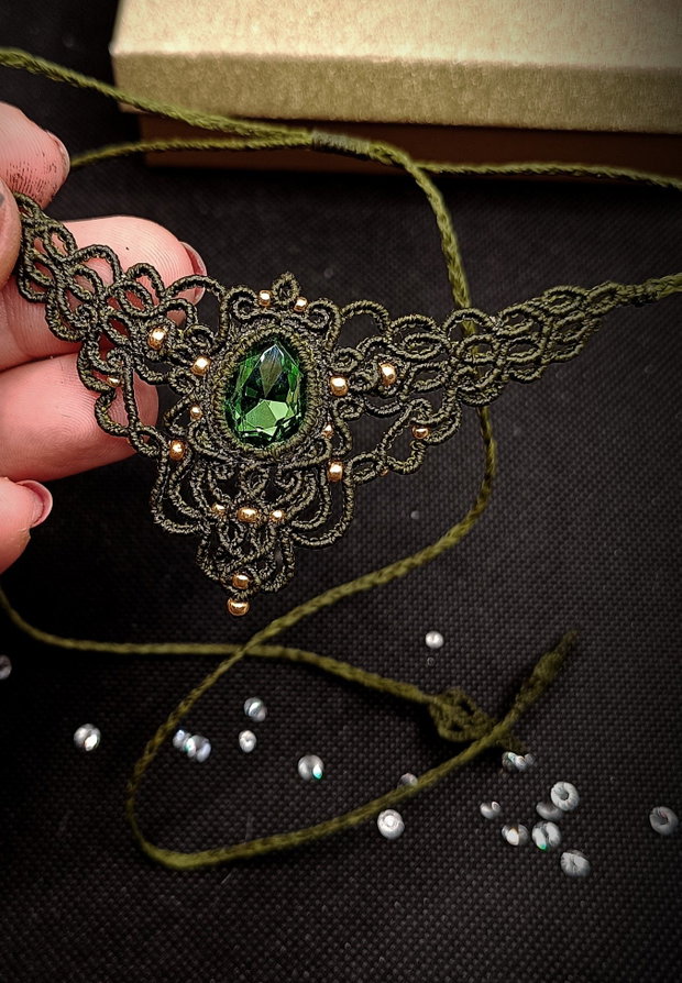 Colier Verde Elegant Medieval Princess Swarovski