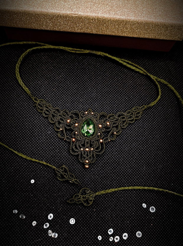 Colier Verde Elegant Medieval Princess Swarovski