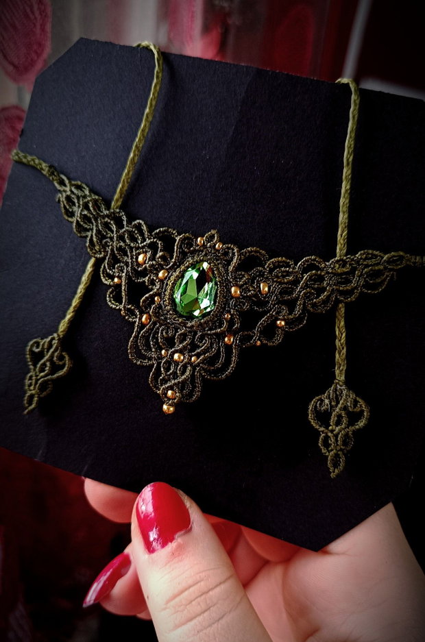 Colier Verde Elegant Medieval Princess Swarovski