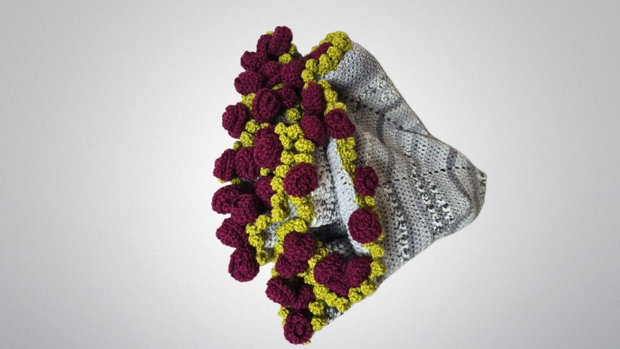 Pătură croșetată Buchet de Trandafiri