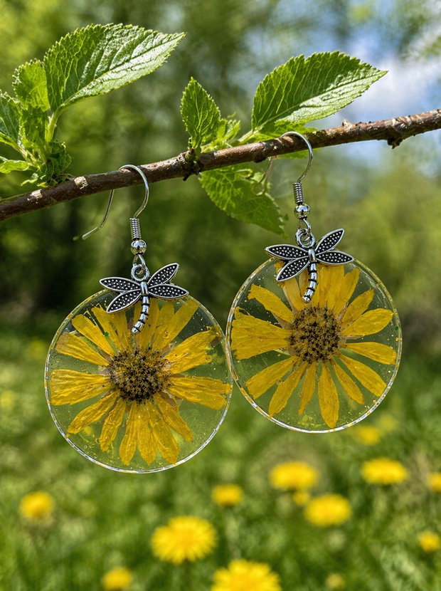 Cercei cu flori naturale 02057