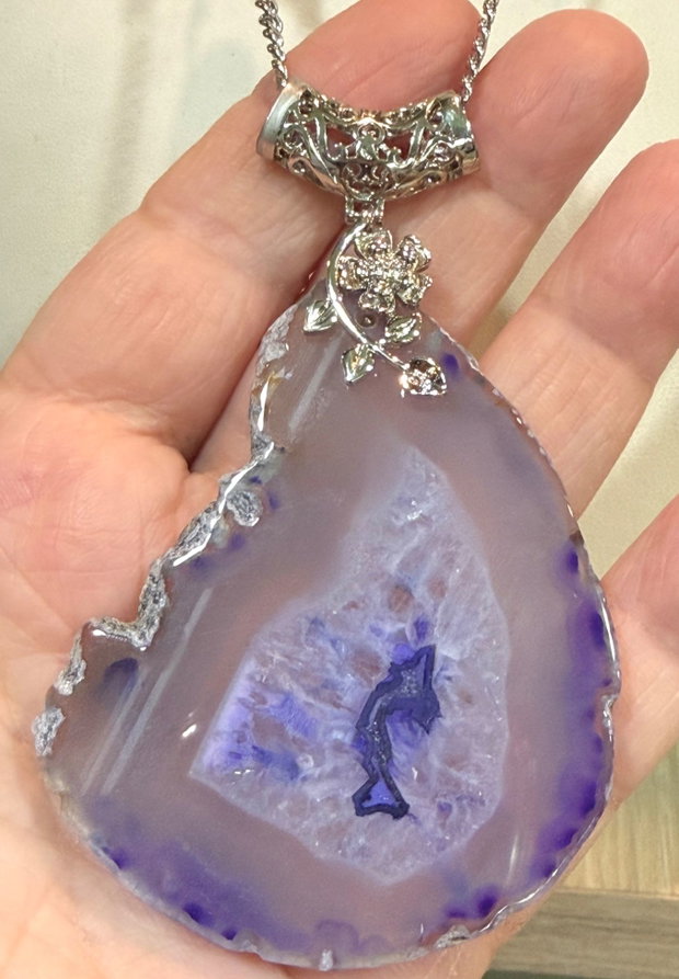 SET ~LAVENDER ELEMENT~ agate,ametist,hematit,inox
