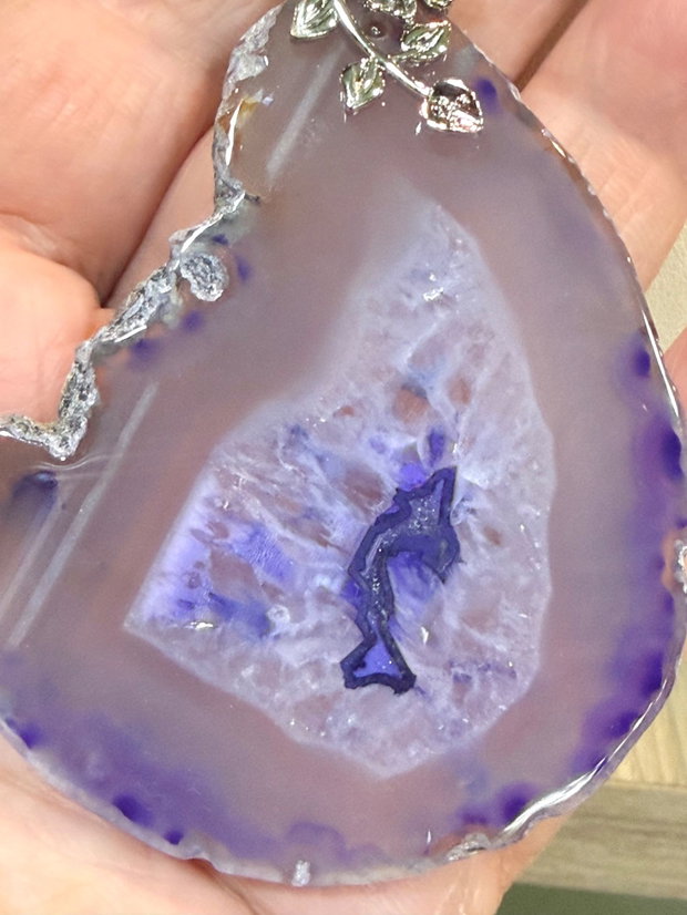 SET ~LAVENDER ELEMENT~ agate,ametist,hematit,inox