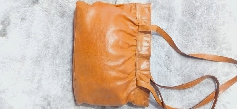 Geantă I Santi Milano,piele naturală maro coniac