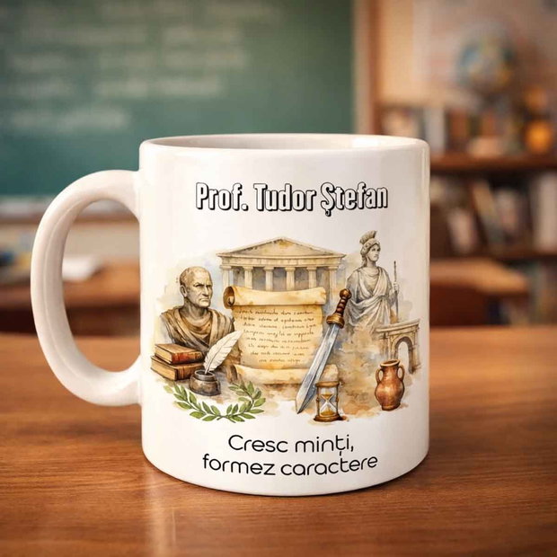 Cană Personalizată pentru Profesor de Latină Cadou Special