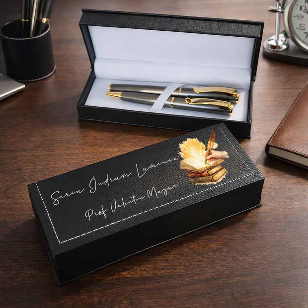 Set Pix și Stilou Elegant în Cutie Cadou Personalizată Cadou pentru Profesori