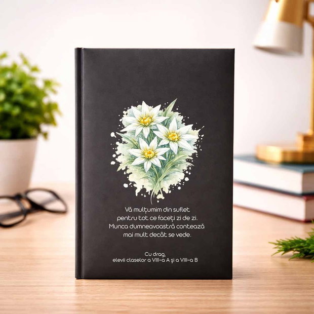 Agenda Cadou pentru Educatoare / Învățătoare / Profesori Mesaj de Mulțumire Elegant