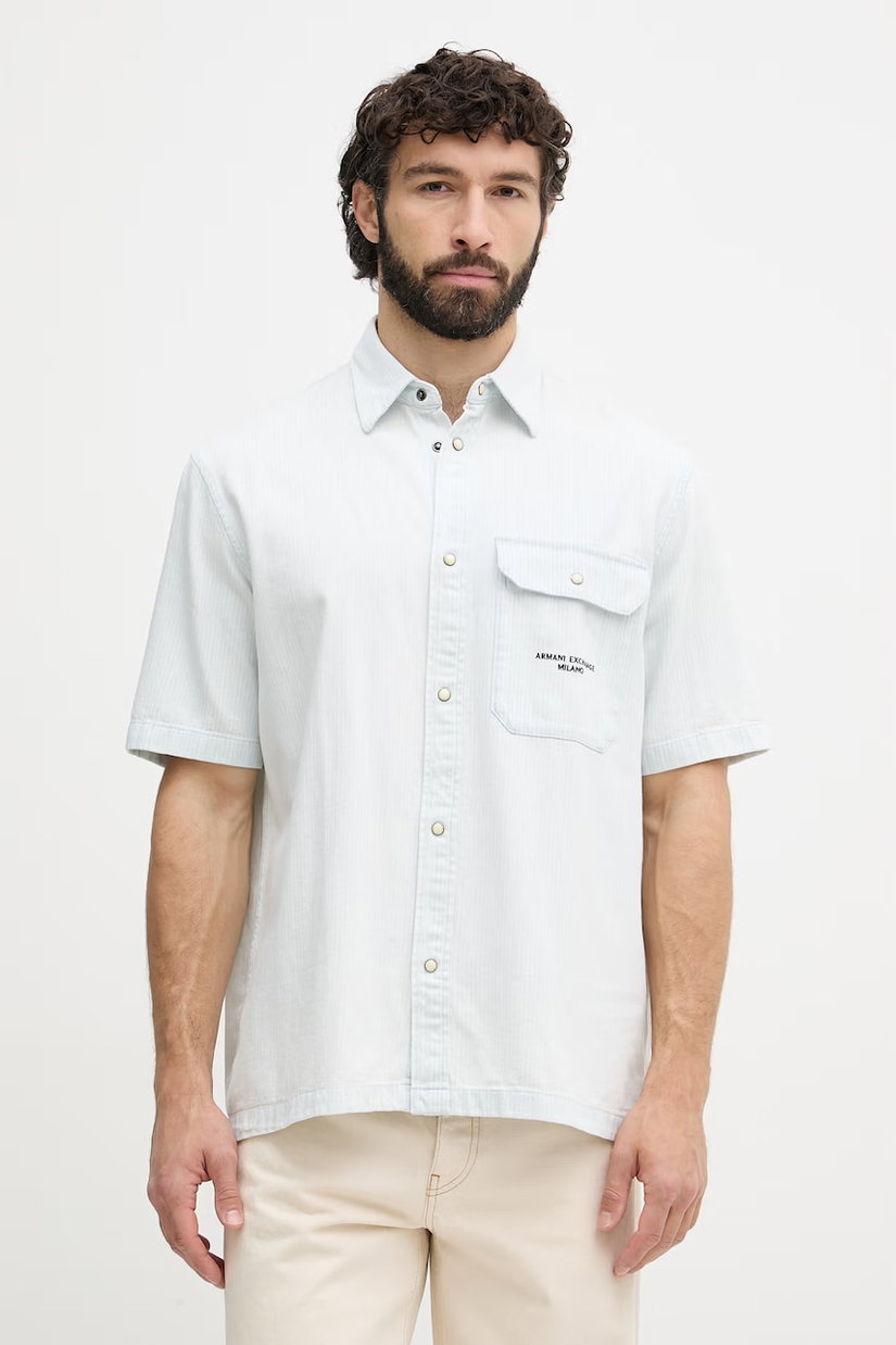 Armani Exchange cămașă pentru bărbați, din bumbac