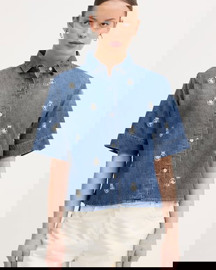 Tommy Hilfiger cămașă pentru femei, din denim