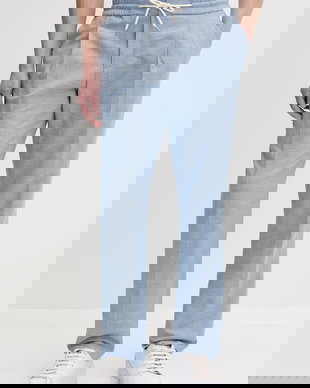 HUGO pantaloni slim fit pentru bărbați, cu amestec de in Getlin251F3