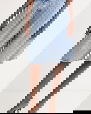 Armani Exchange bermude pentru femei, din denim