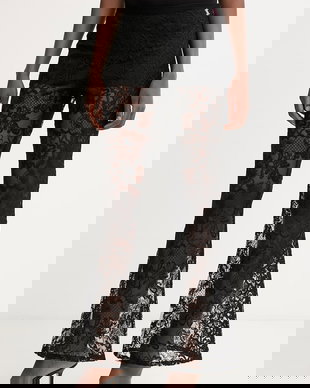 Twinset pantaloni pentru femei, din dantelă