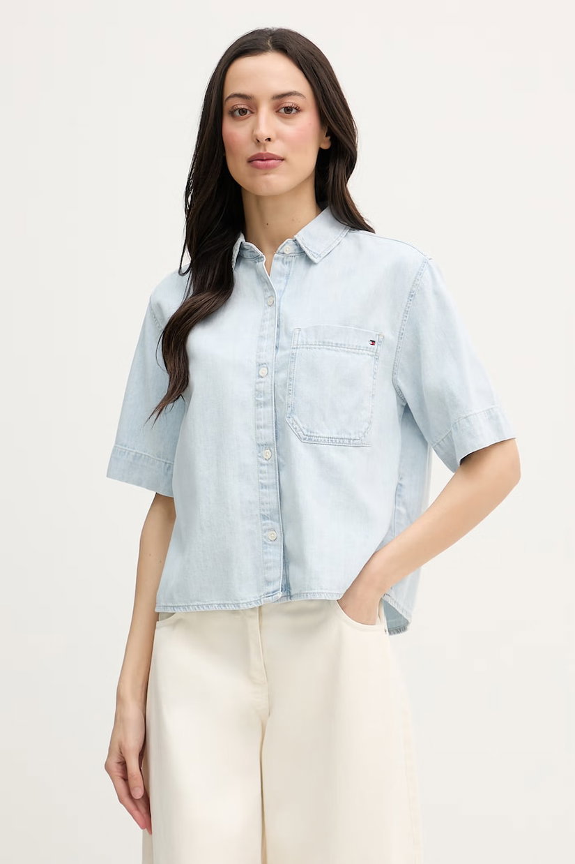 Tommy Hilfiger cămașă pentru femei, din denim