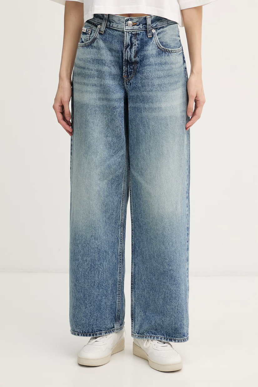 Calvin Klein Jeans blugi straight pentru femei