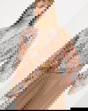 Guess bluză cu volane pentru femei PAISLEY