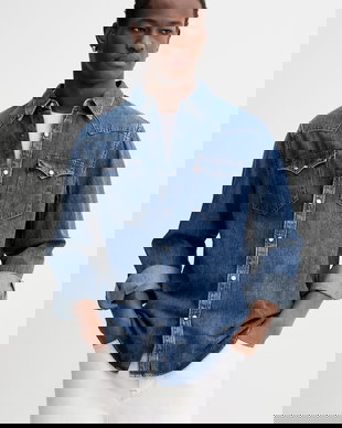 Levi's cămașă pentru bărbați, din denim BARSTOW WESTERN STANDARD