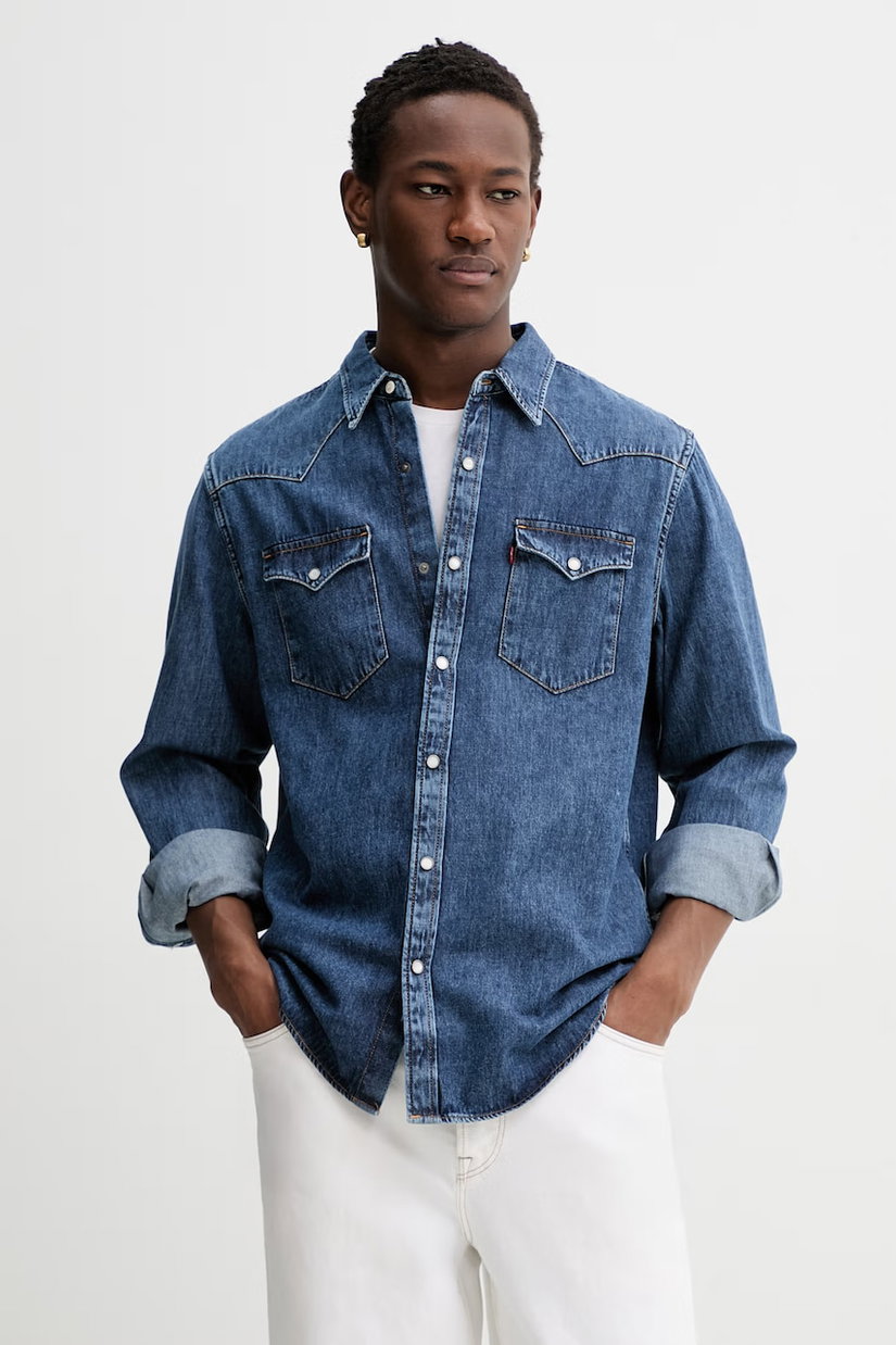 Levi's cămașă pentru bărbați, din denim BARSTOW WESTERN STANDARD