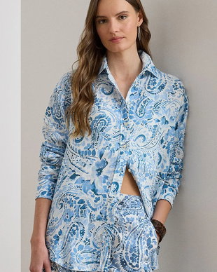Lauren Ralph Lauren cămașă de damă din in