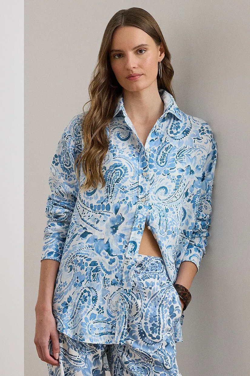 Lauren Ralph Lauren cămașă de damă din in