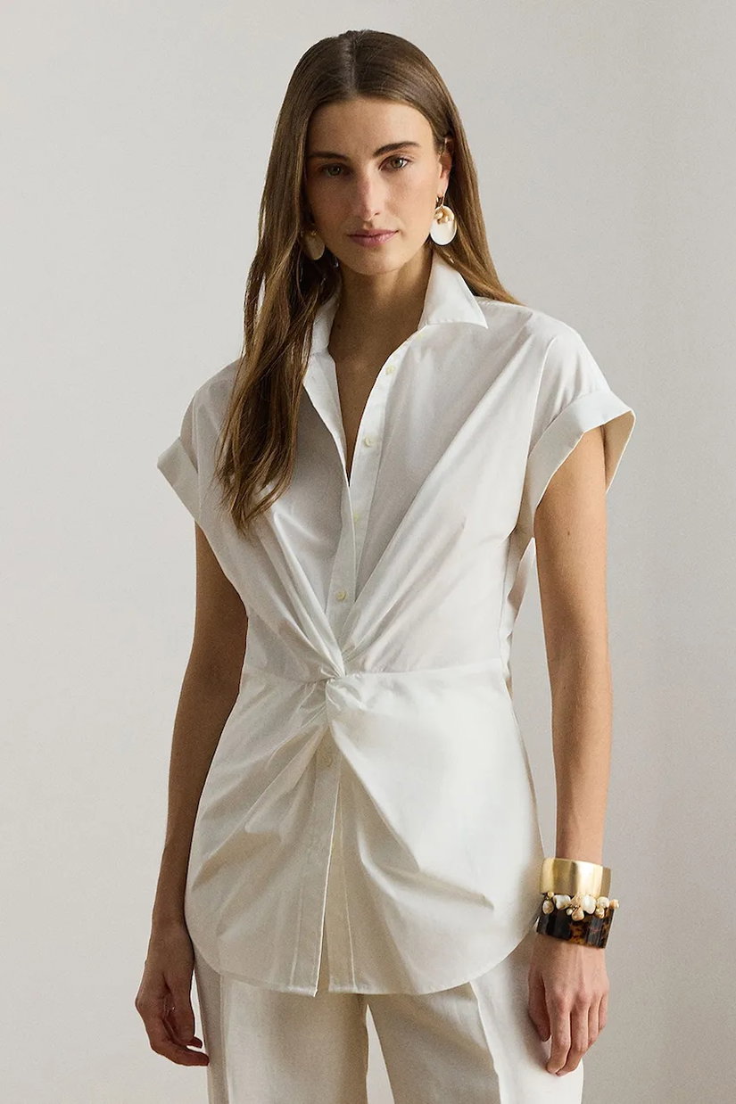 Lauren Ralph Lauren Cămașă femei din bumbac