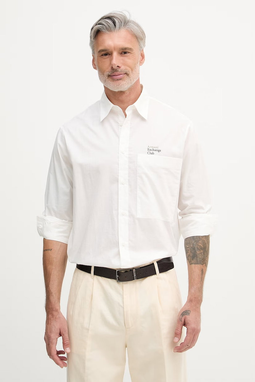 Armani Exchange cămașă pentru bărbați, din bumbac