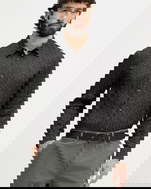 Armani Exchange cămașă pentru bărbați, din vâscoză