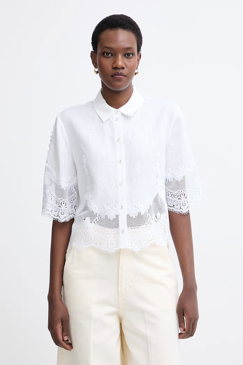 Twinset cămașă pentru femei, din in