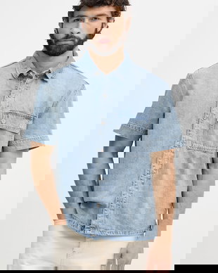 Calvin Klein Jeans cămașă pentru bărbați, din denim