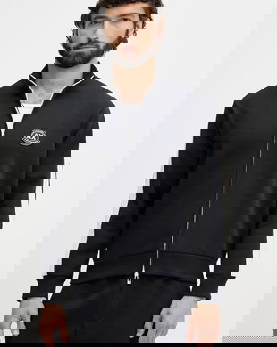 Armani Exchange hanorac cu fermoar pentru bărbați, cu bumbac