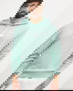 Tommy Hilfiger hanorac cu glugă pentru bărbați, din bumbac