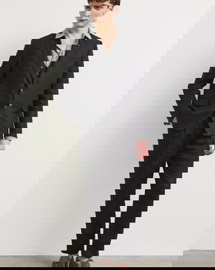 Medicine sacou cu un singur rând de nasturi bărbătesc din in