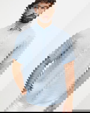 Armani Exchange cămașă pentru bărbați, din in