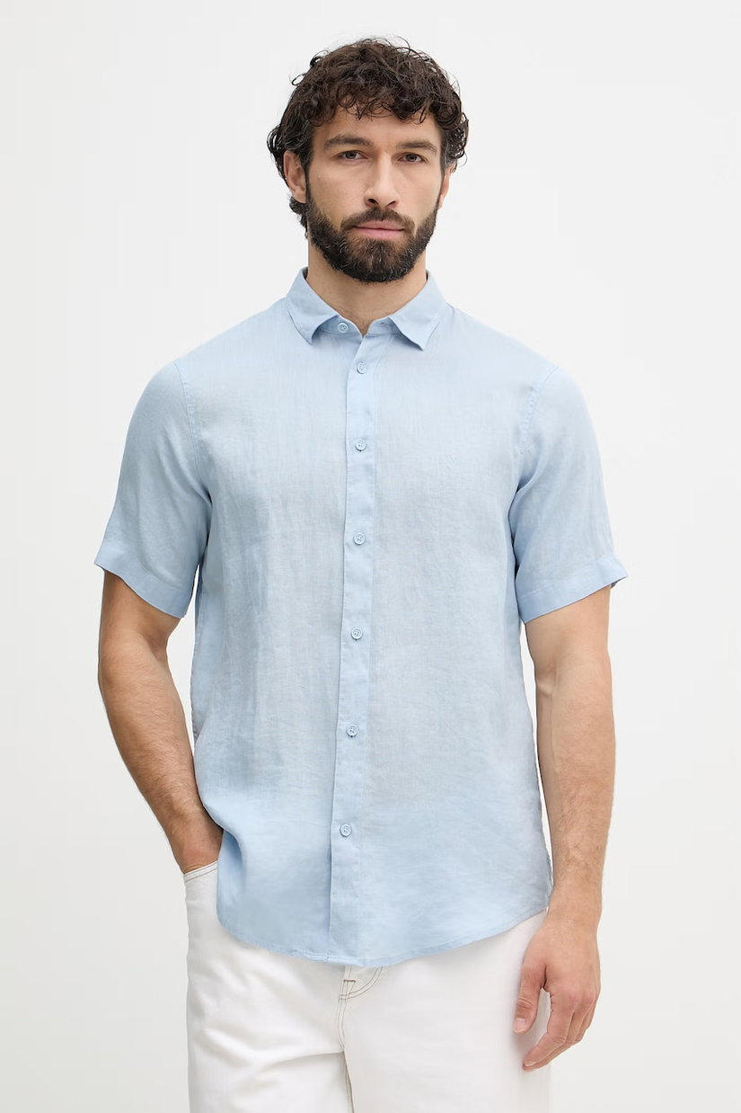 Armani Exchange cămașă pentru bărbați, din in