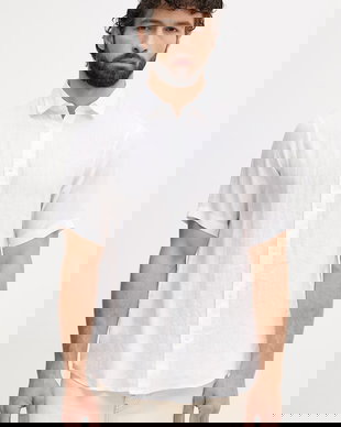 Armani Exchange cămașă pentru bărbați, din in